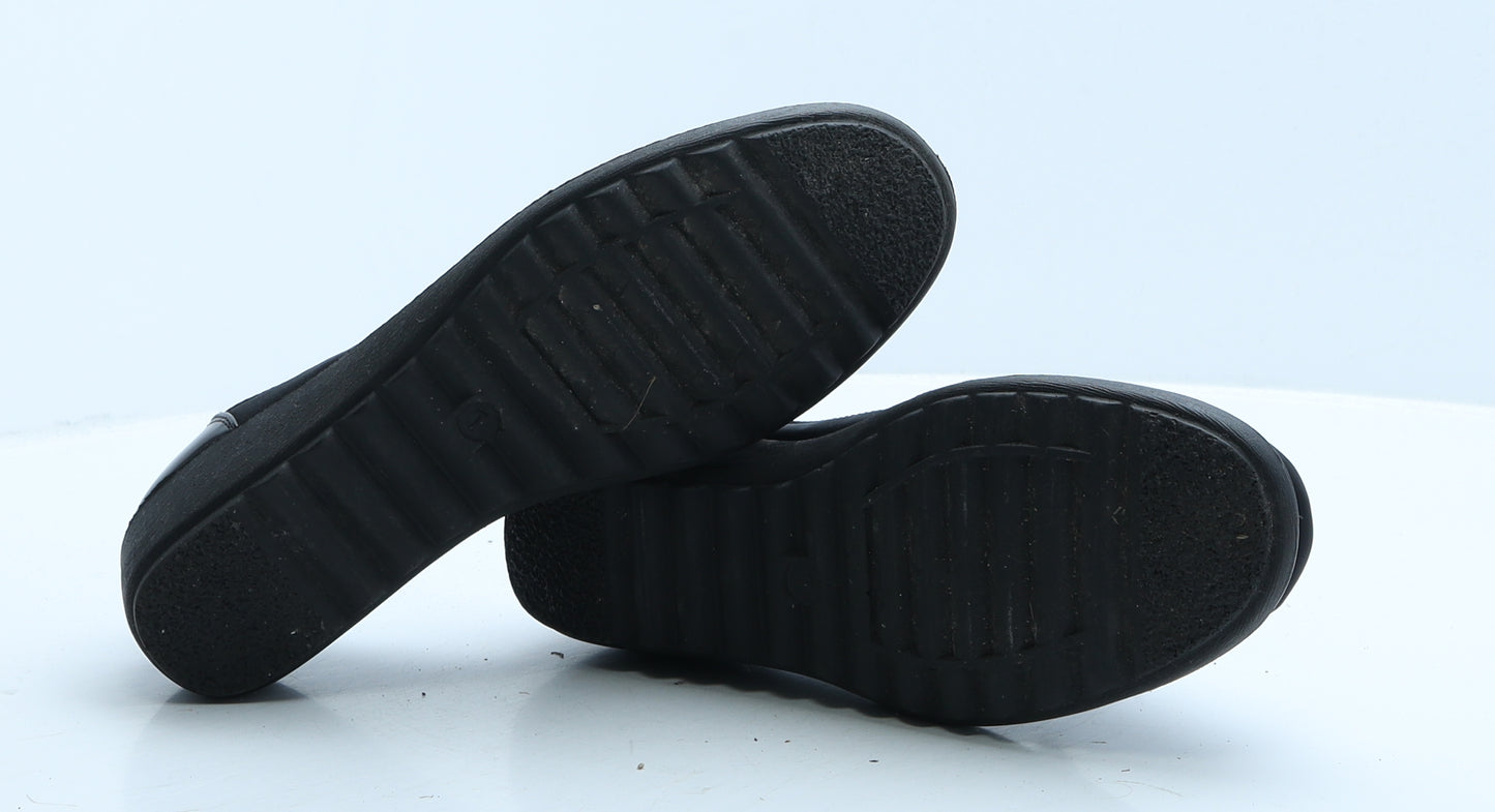 ComfortBliss Womens Black Polyester Loafer Casual UK 7