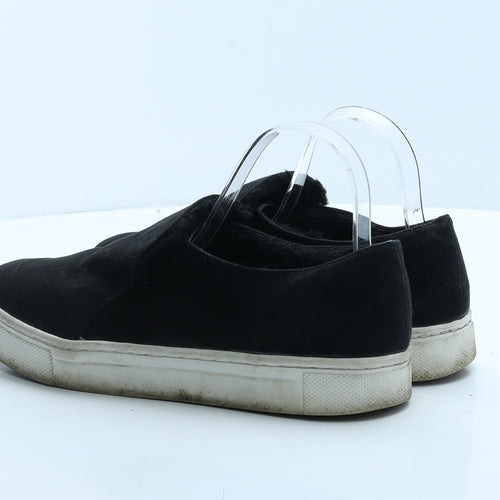 Preworn Womens Black Suede Loafer Flat UK 8 41