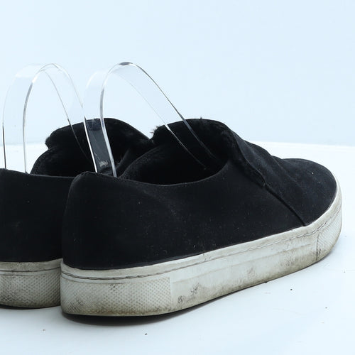 Preworn Womens Black Suede Loafer Flat UK 8 41