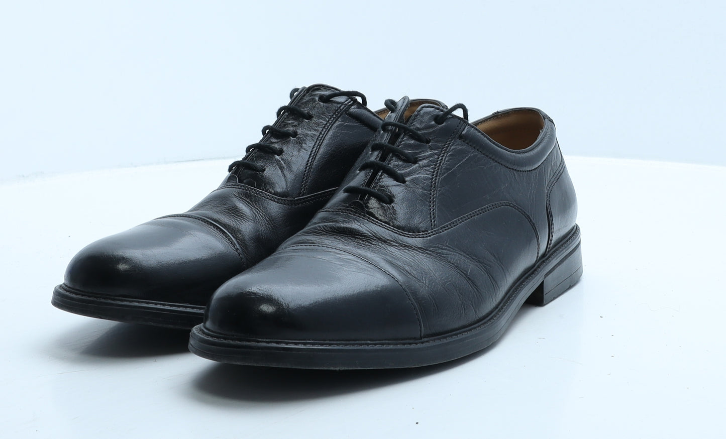 Clarks Mens Black Leather Oxford Dress UK 9.5