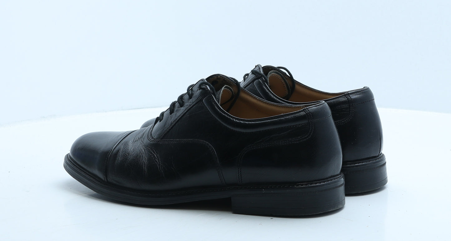 Clarks Mens Black Leather Oxford Dress UK 9.5