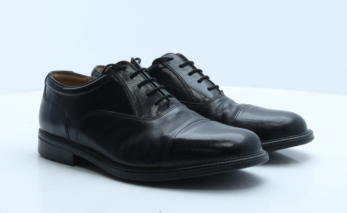 Clarks Mens Black Leather Oxford Dress UK 9.5