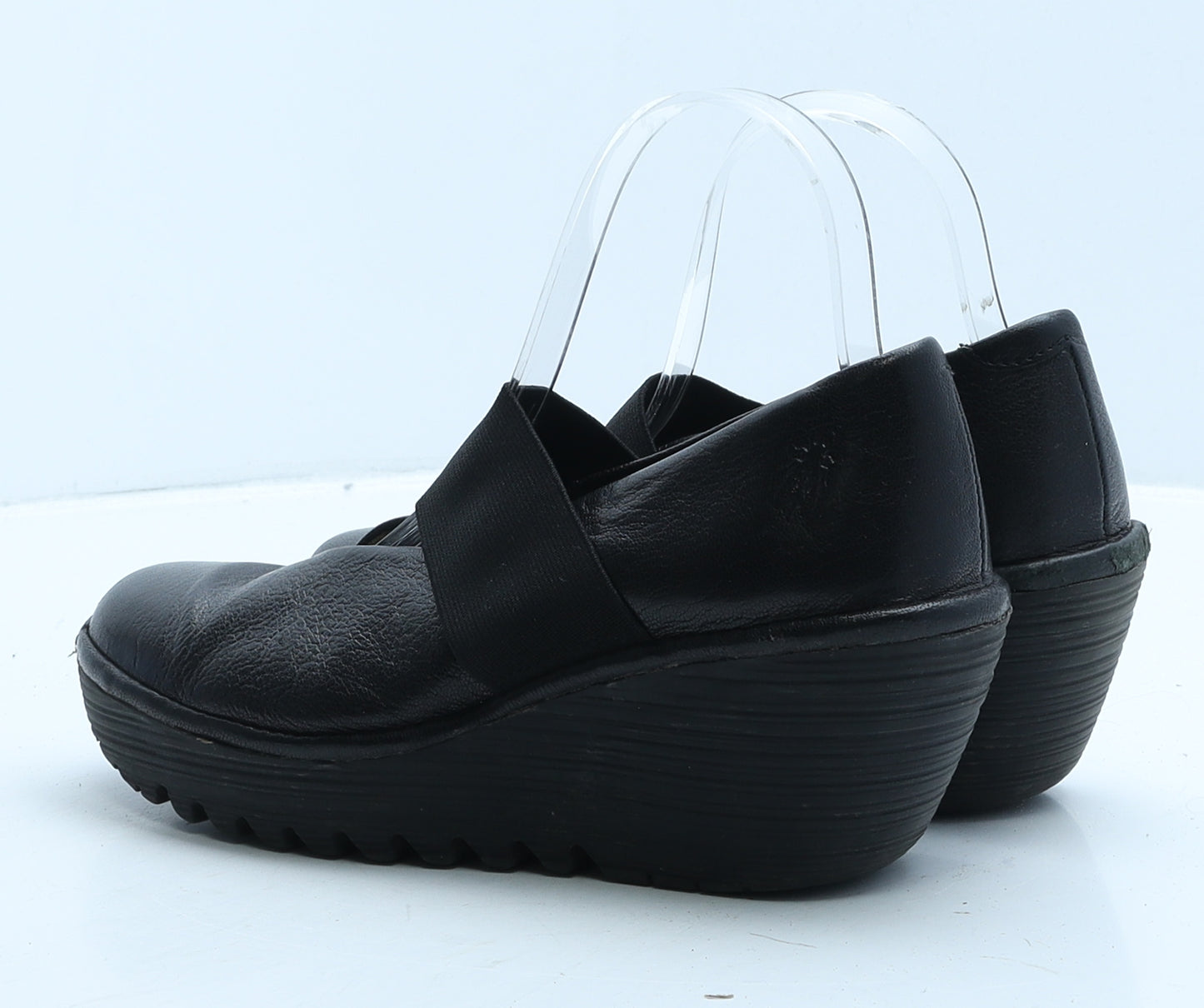 London Womens Black Leather Strappy Heel UK 5 38