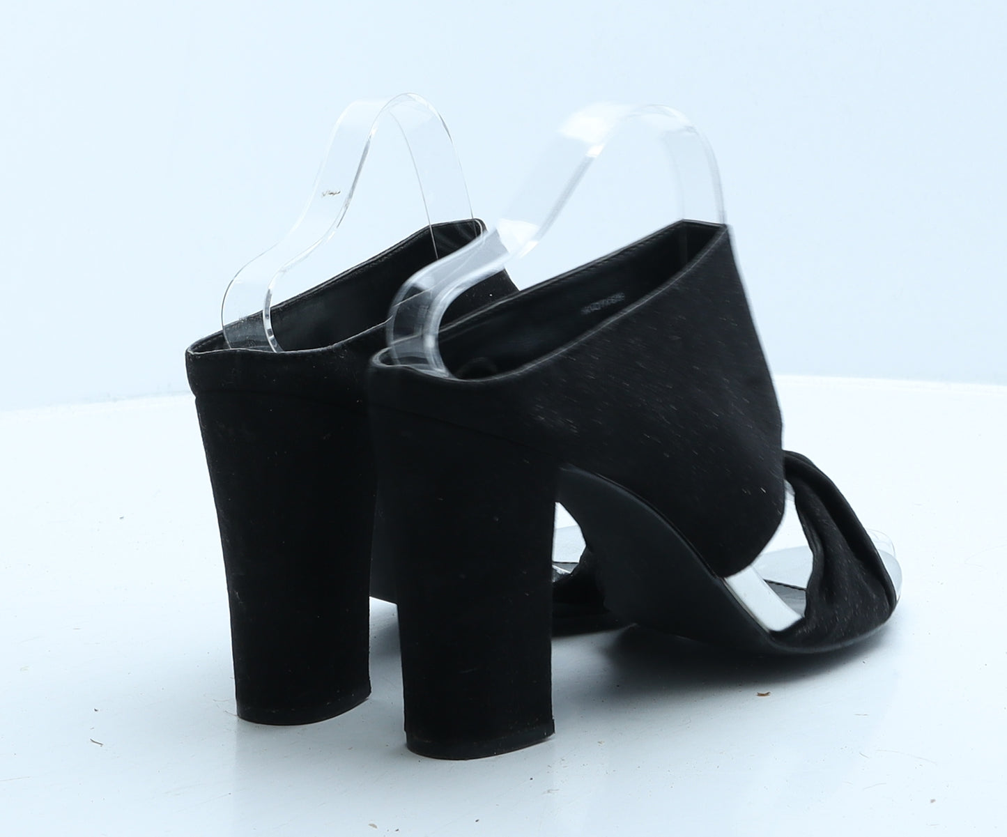 Very Womens Black Suede Mule Heel UK 6
