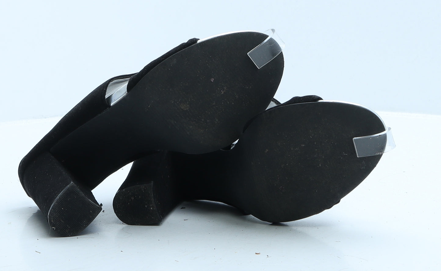 Very Womens Black Suede Mule Heel UK 6