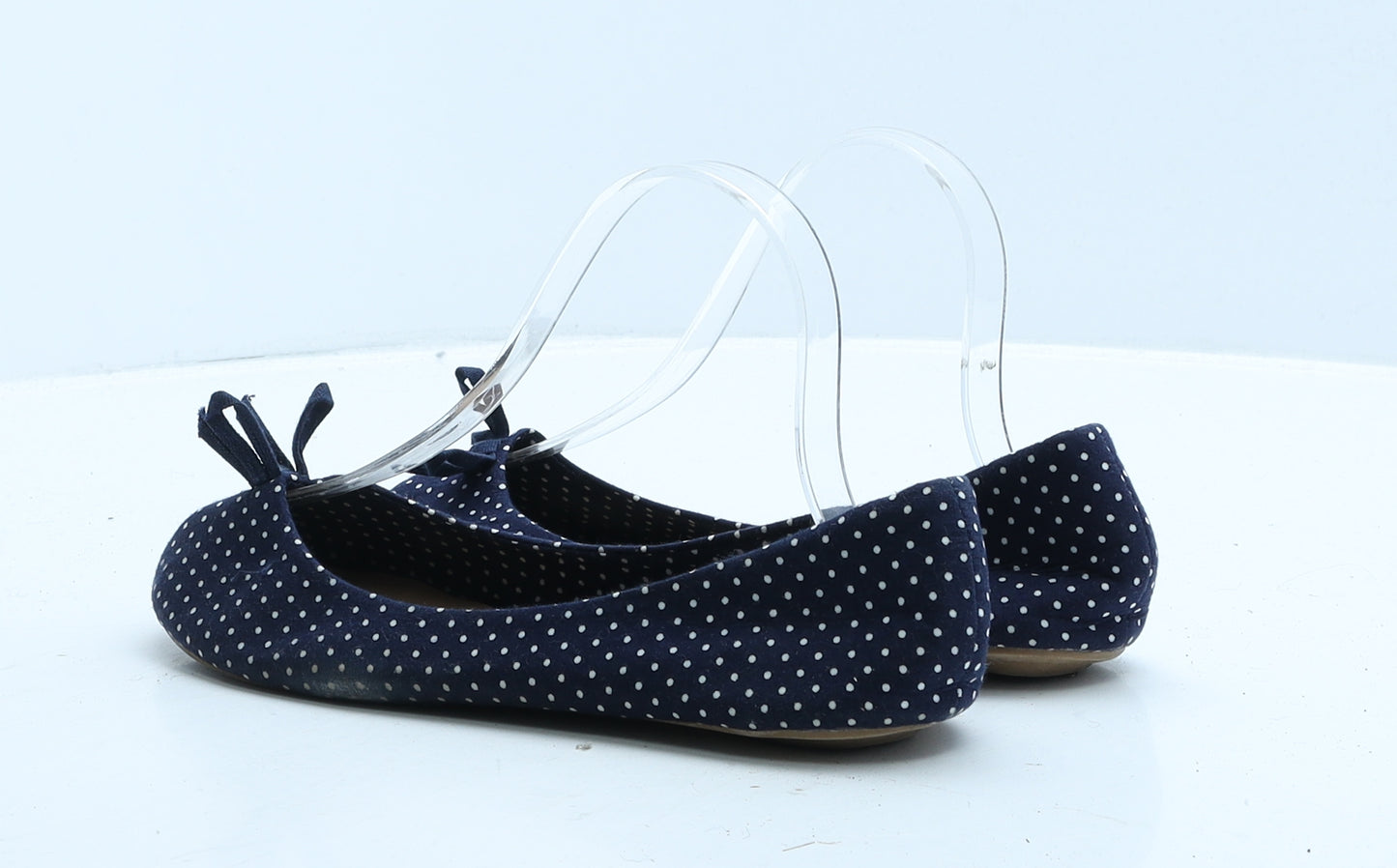 Atmosphere Womens Blue Polka Dot Fabric Ballet Flat UK 5 38