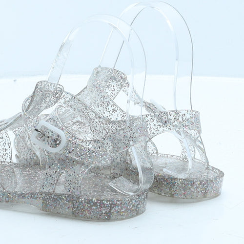 Preworn Girls Clear Rubber Gladiator Sandal UK 12 31