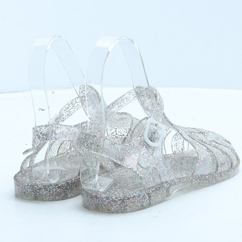 Preworn Girls Clear Rubber Gladiator Sandal UK 12 31