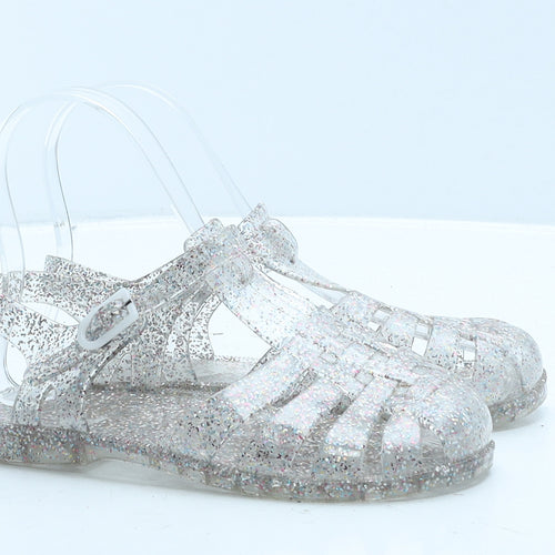 Preworn Girls Clear Rubber Gladiator Sandal UK 12 31