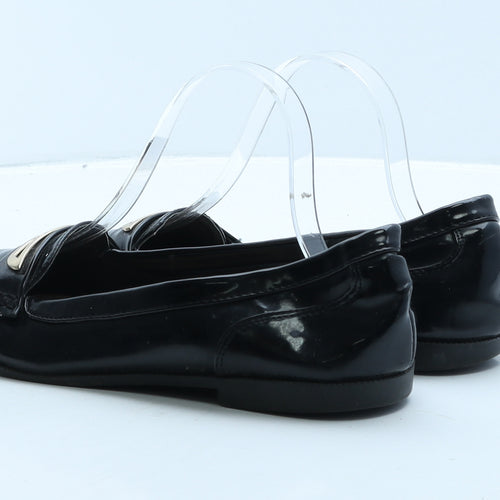 F&F Womens Black Vinyl Ballet Flat UK 6 39