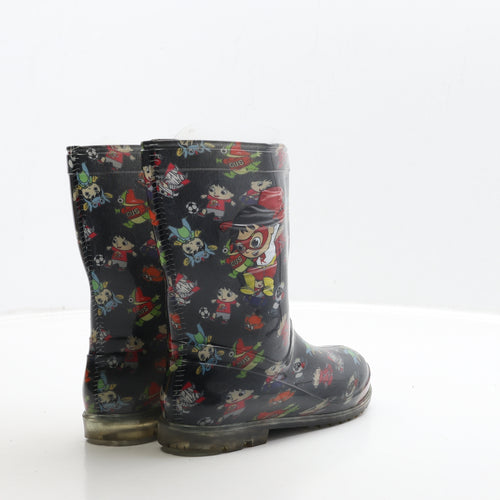 Preworn Boys Multicoloured Rubber Wellies Boot UK 12 - Super Hero