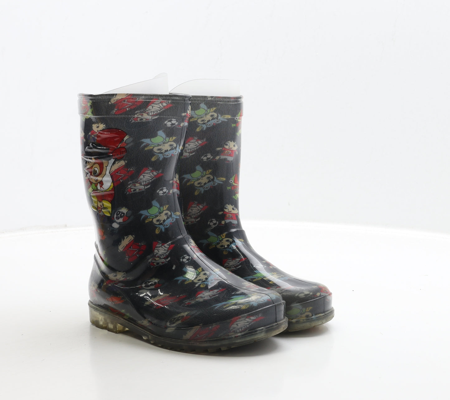 Preworn Boys Multicoloured Rubber Wellies Boot UK 12 - Super Hero