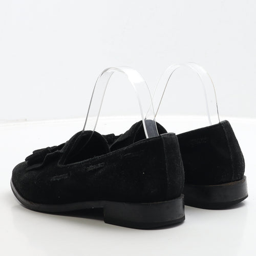 H London Womens Black Suede Loafer Casual UK 3 36