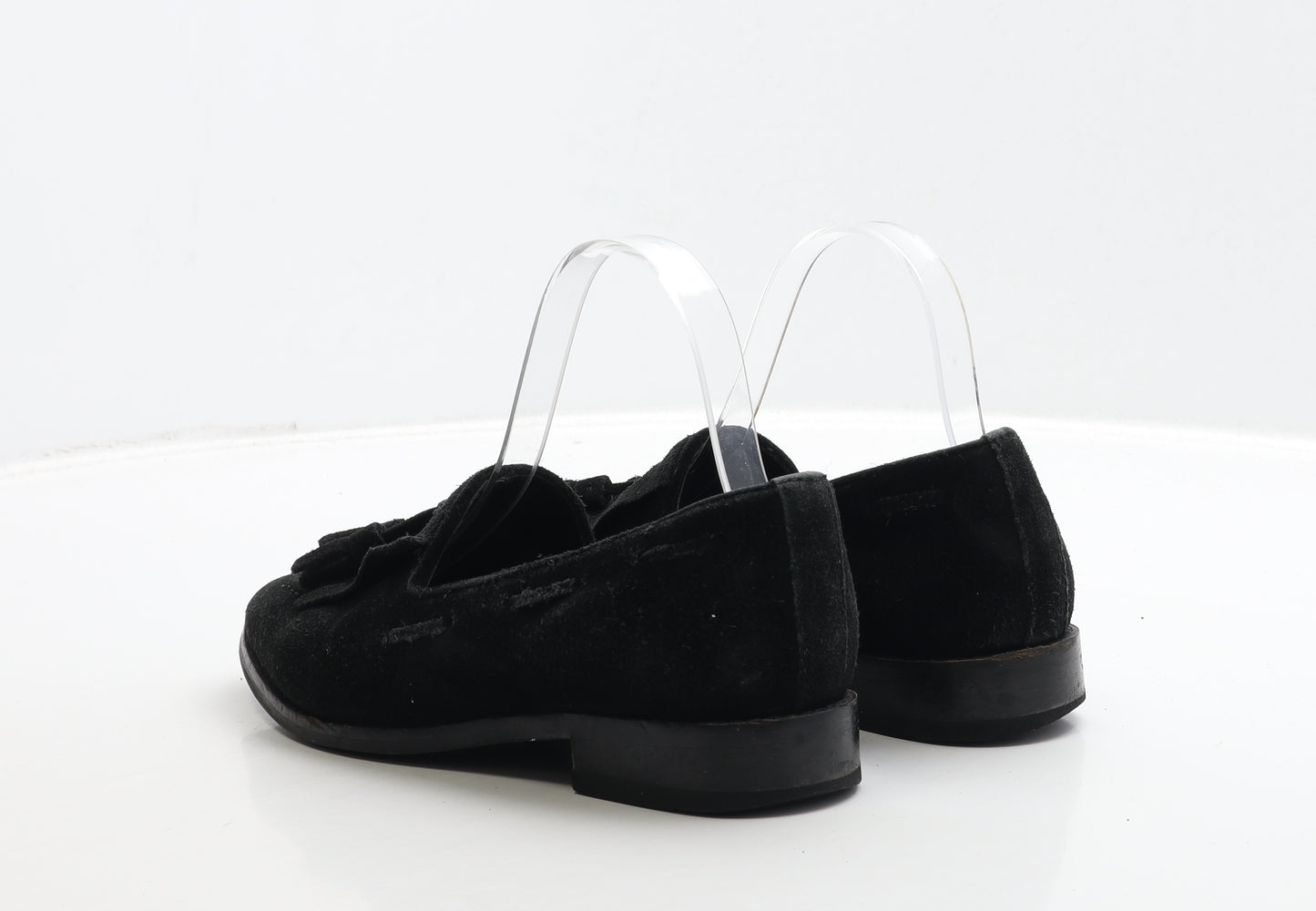 H London Womens Black Suede Loafer Casual UK 3 36
