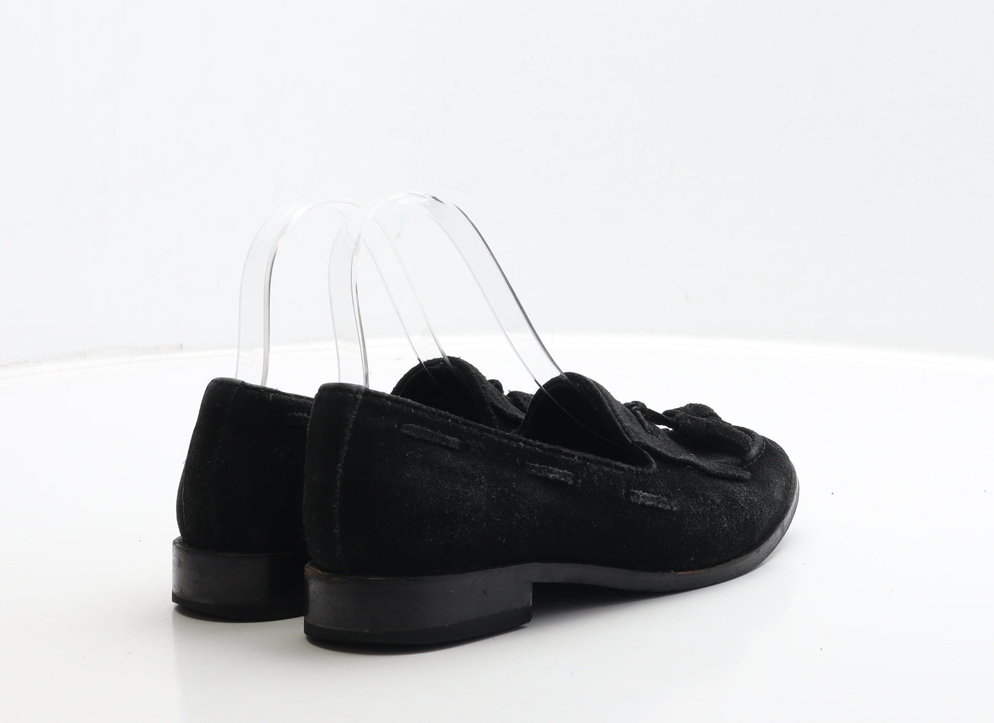 H London Womens Black Suede Loafer Casual UK 3 36