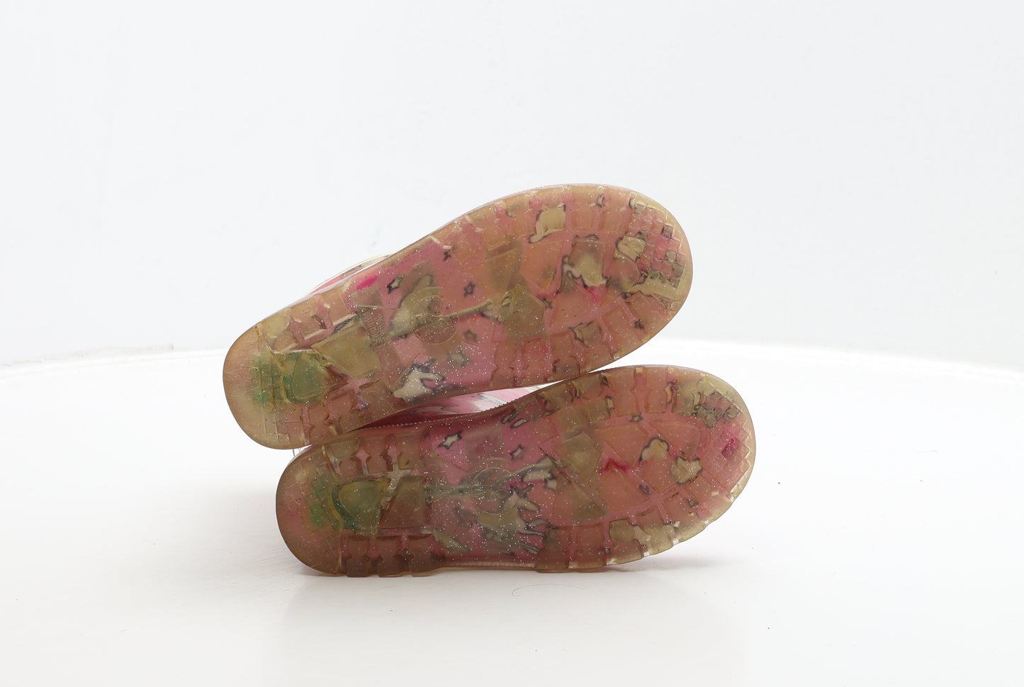 Preworn Girls Pink Rubber Wellies Boot UK 11 29 - Unicorn Detail