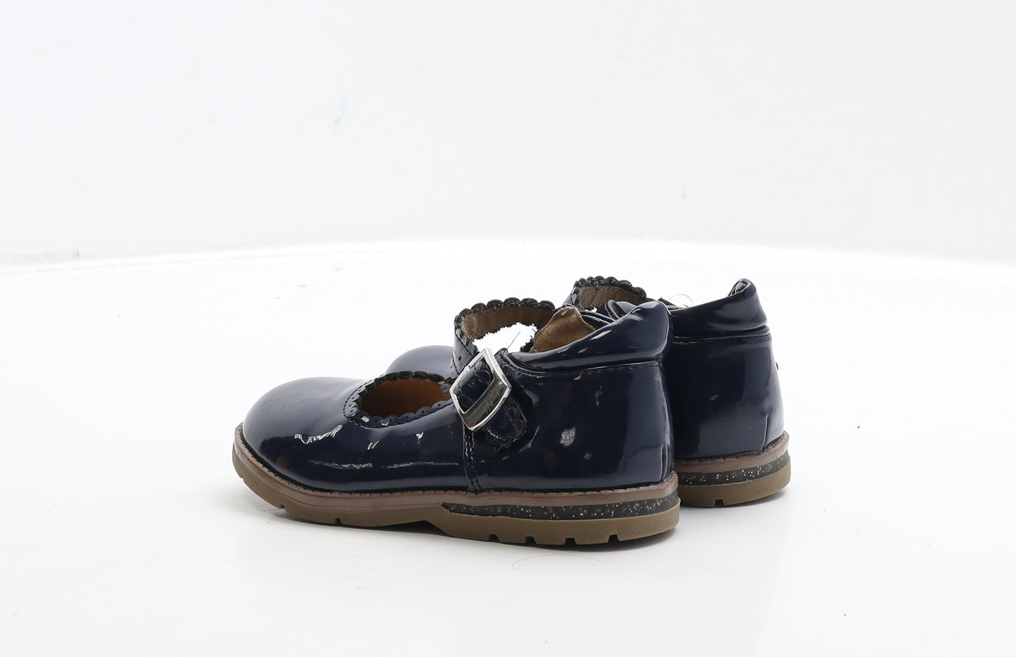 Mothercare Girls Blue Patent Leather Mary Jane Casual UK 8 25