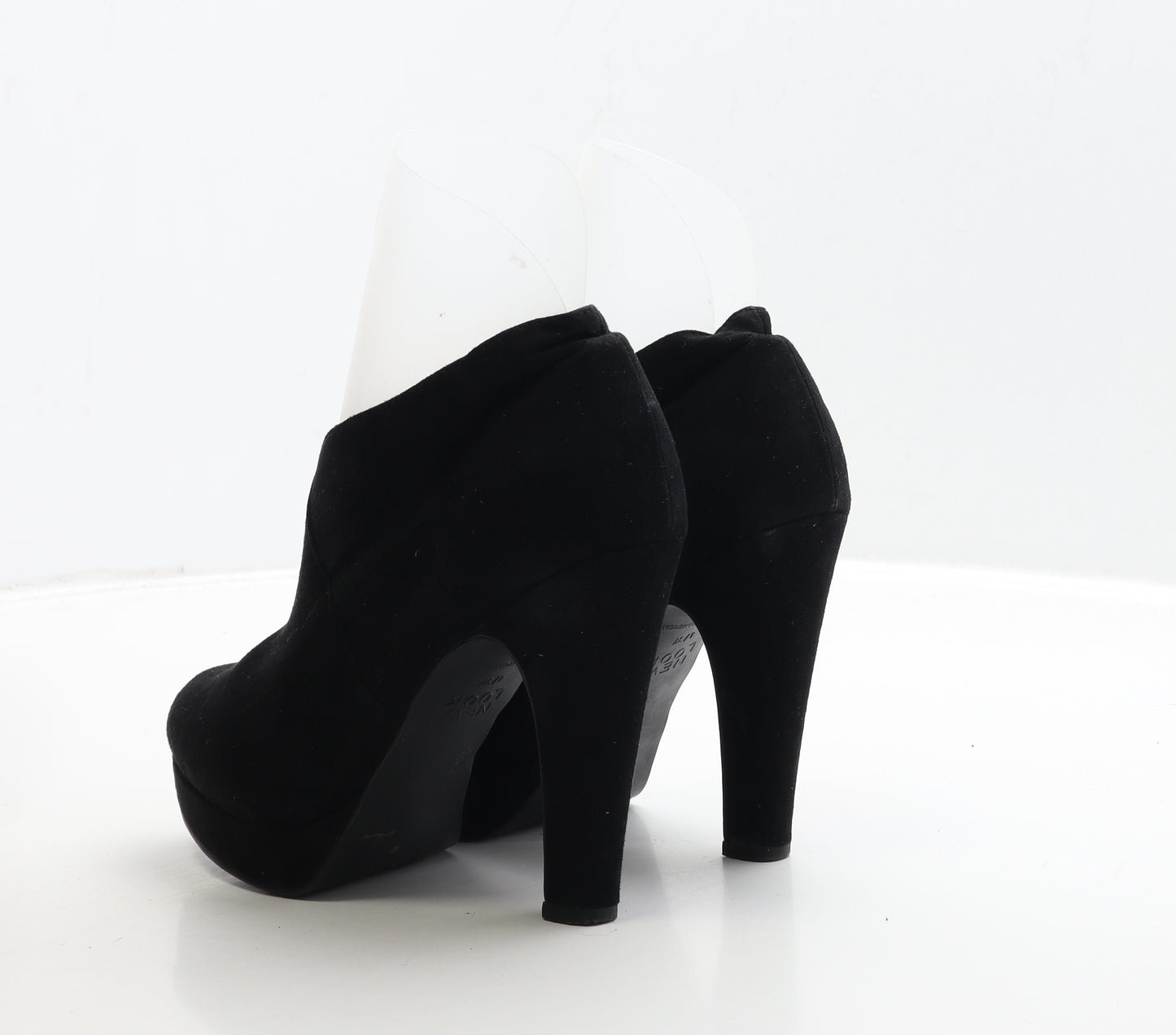 New Look Womens Black Suede Bootie Boot UK 4 37