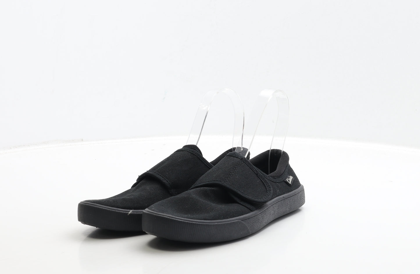Clarks Boys Black Fabric Trainer Casual UK 1.5 33.5