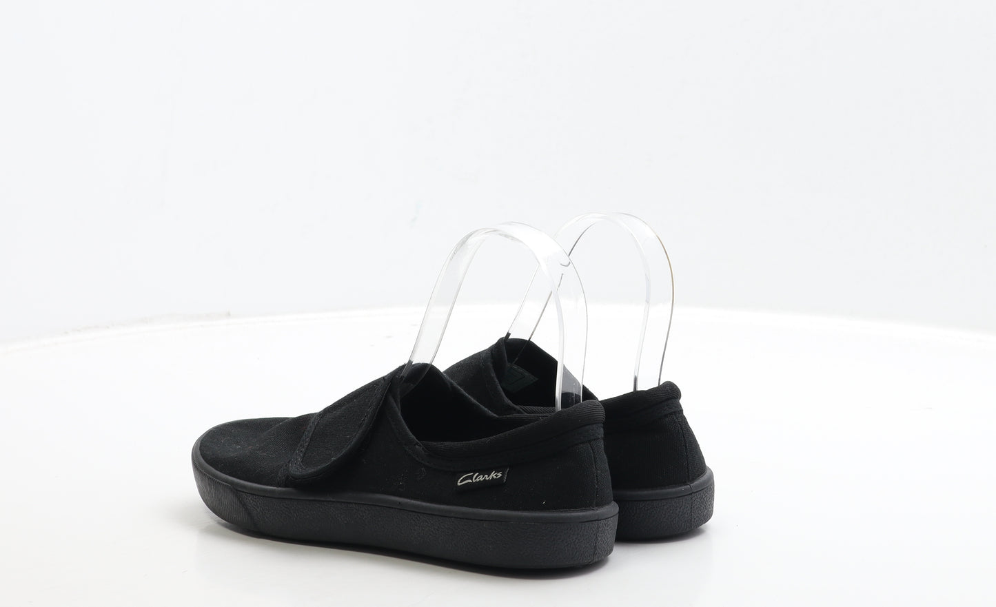 Clarks Boys Black Fabric Trainer Casual UK 1.5 33.5