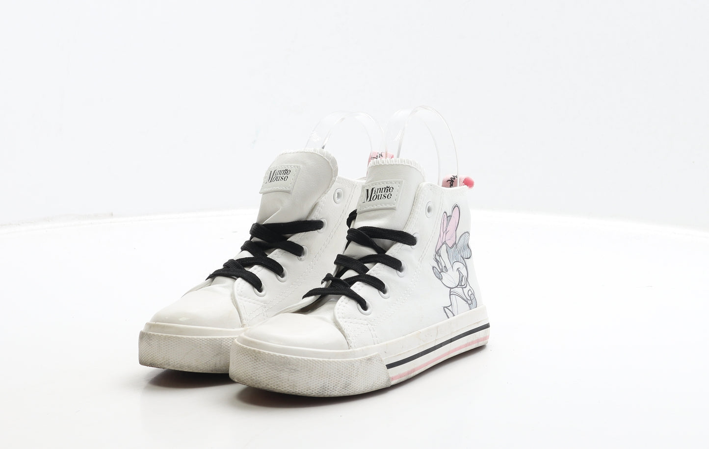 Disney Girls White Polyester Trainer UK 10 28 - Minnie Mouse