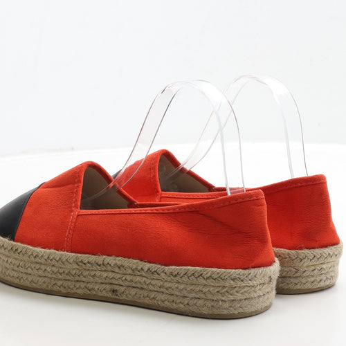 Primark Womens Orange Polyester Loafer Flat UK 7 40