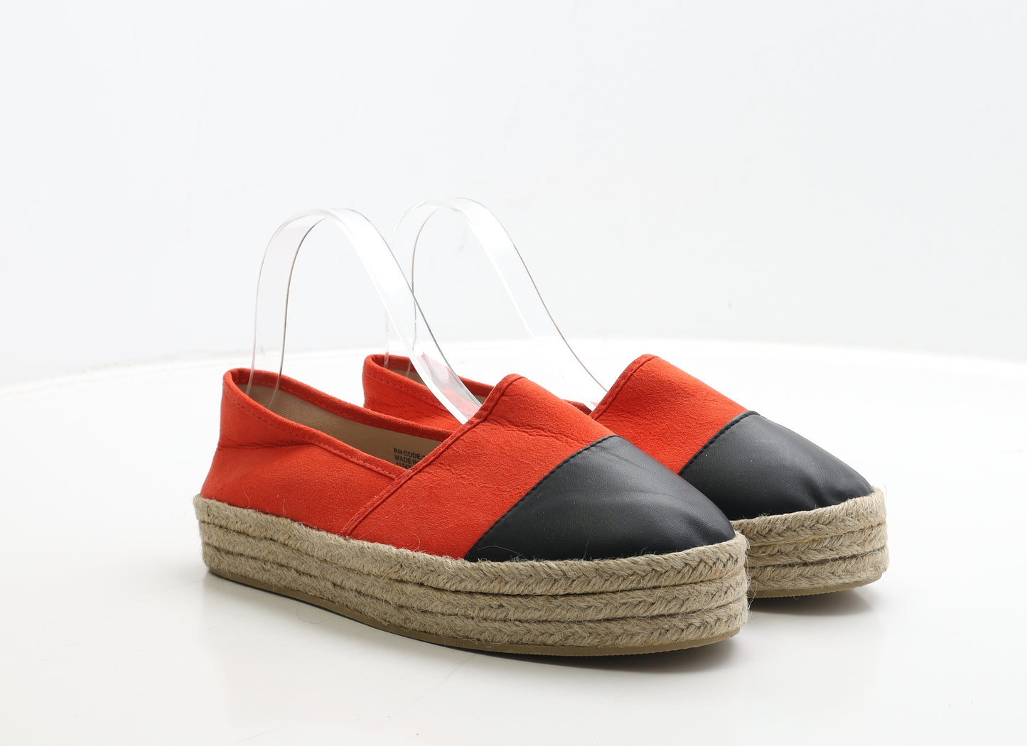 Primark Womens Orange Polyester Loafer Flat UK 7 40