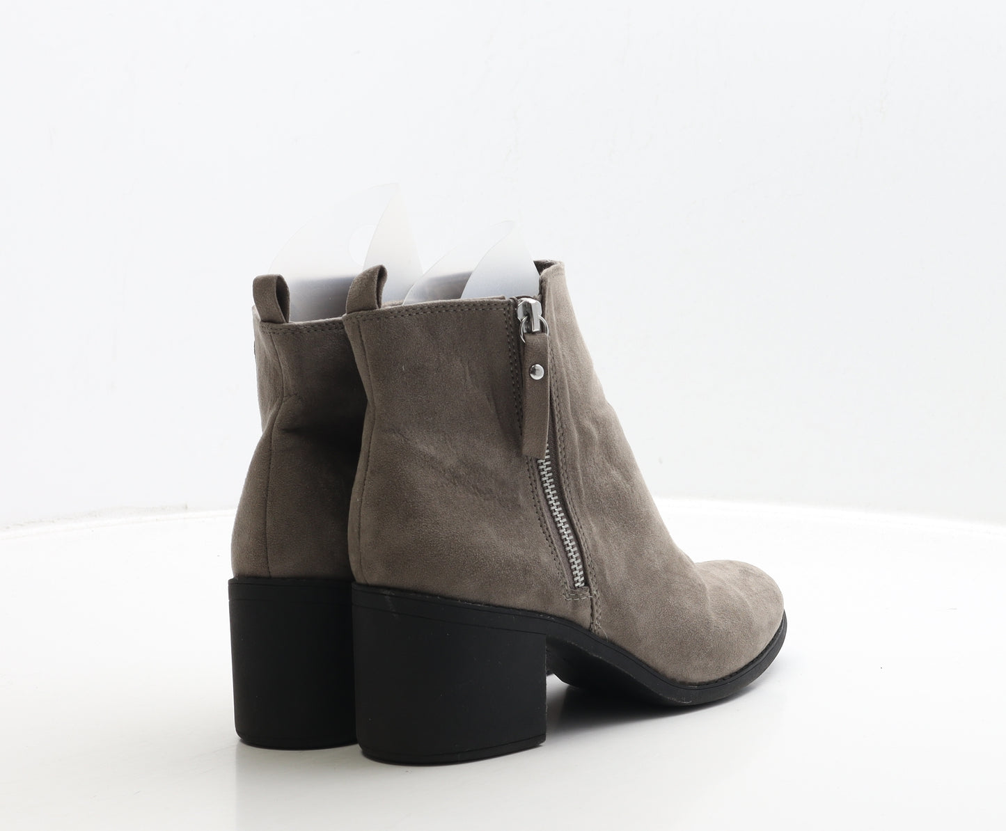 H&M Womens Grey Suede Bootie Boot UK 7 40