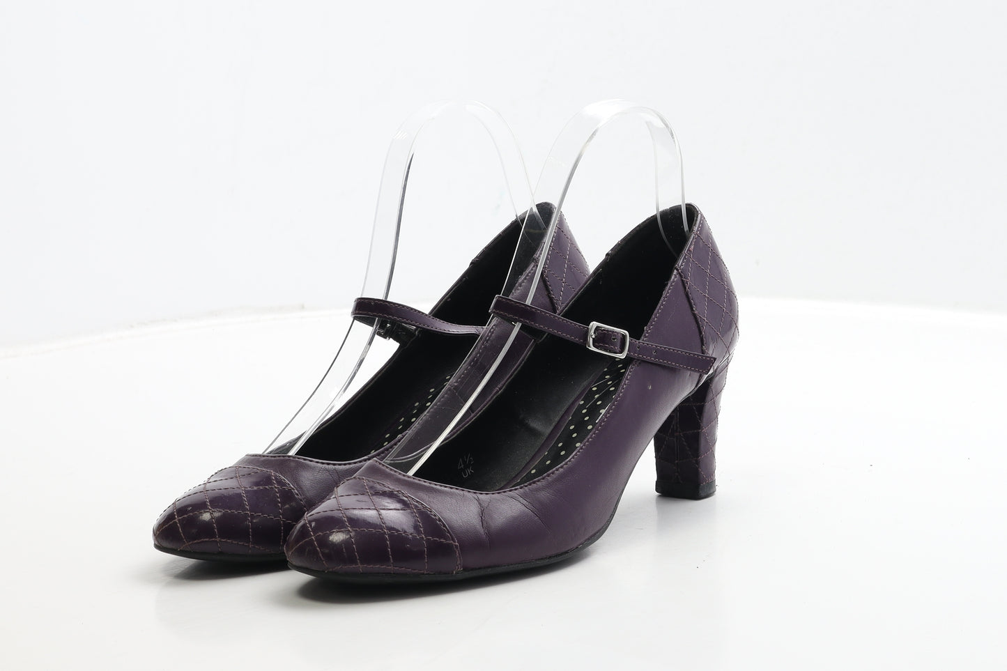 Preworn Womens Purple Leather Court Heel UK 4.5