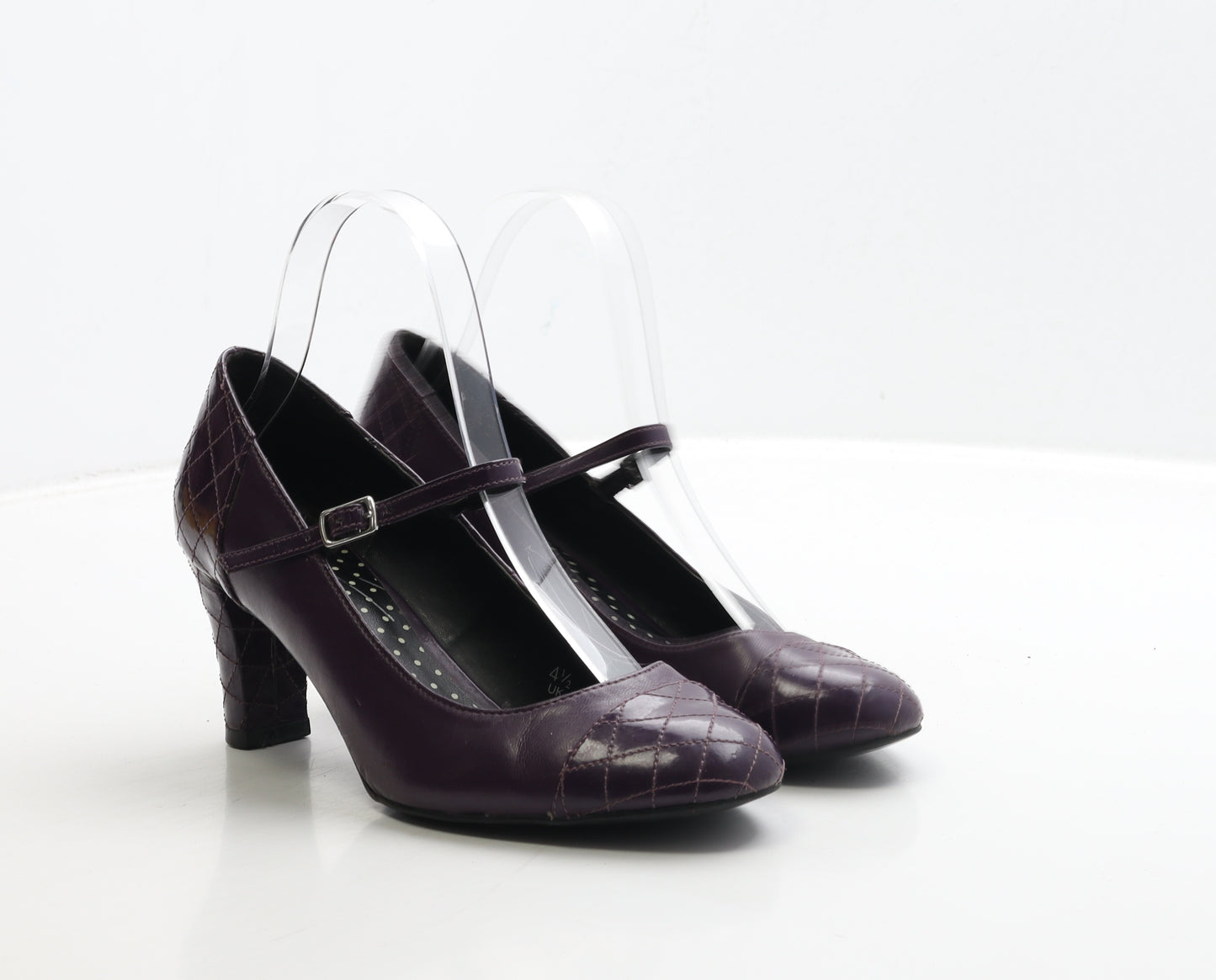Preworn Womens Purple Leather Court Heel UK 4.5