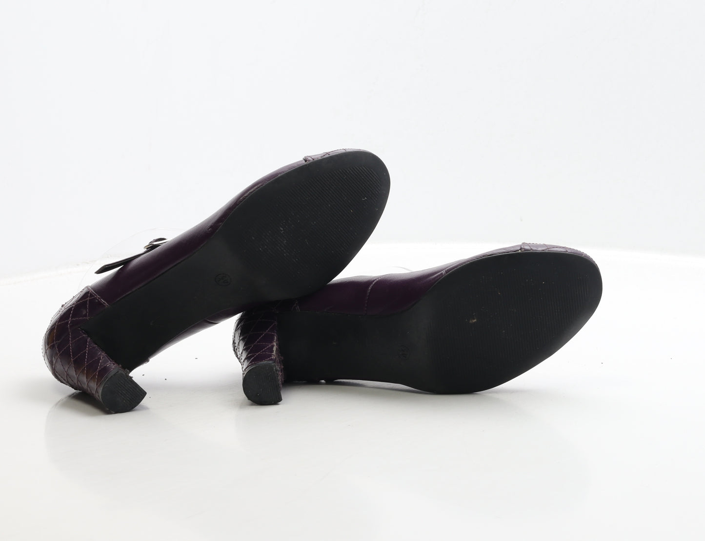 Preworn Womens Purple Leather Court Heel UK 4.5