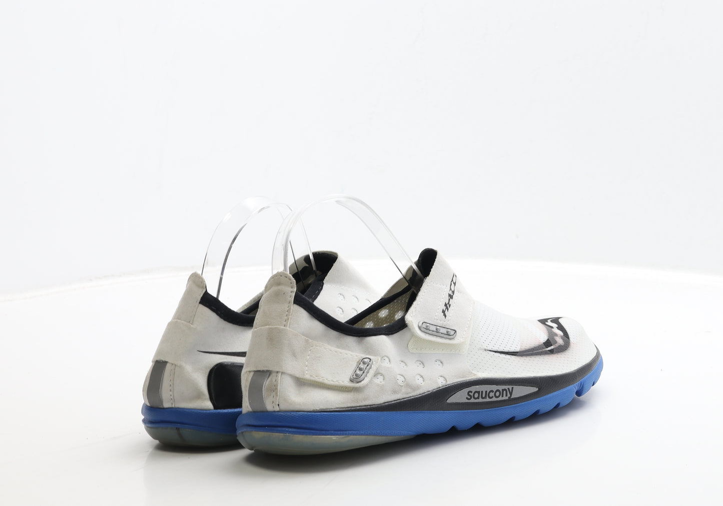 Haccori Mens White Polyester Slip On Casual UK 9.5 44.5 - Aqua Shoes