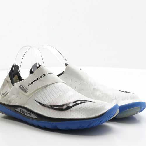 Haccori Mens White Polyester Slip On Casual UK 9.5 44.5 - Aqua Shoes