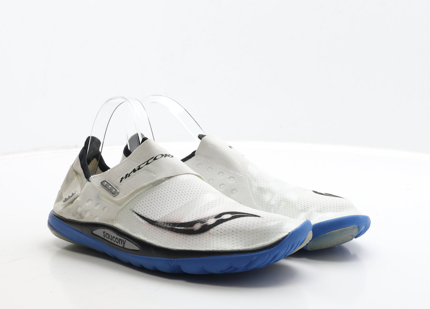 Haccori Mens White Polyester Slip On Casual UK 9.5 44.5 - Aqua Shoes