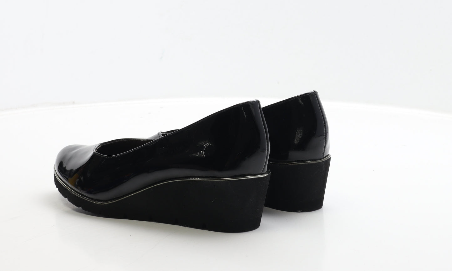 Van Dal Womens Black PVC Court Heel UK 6