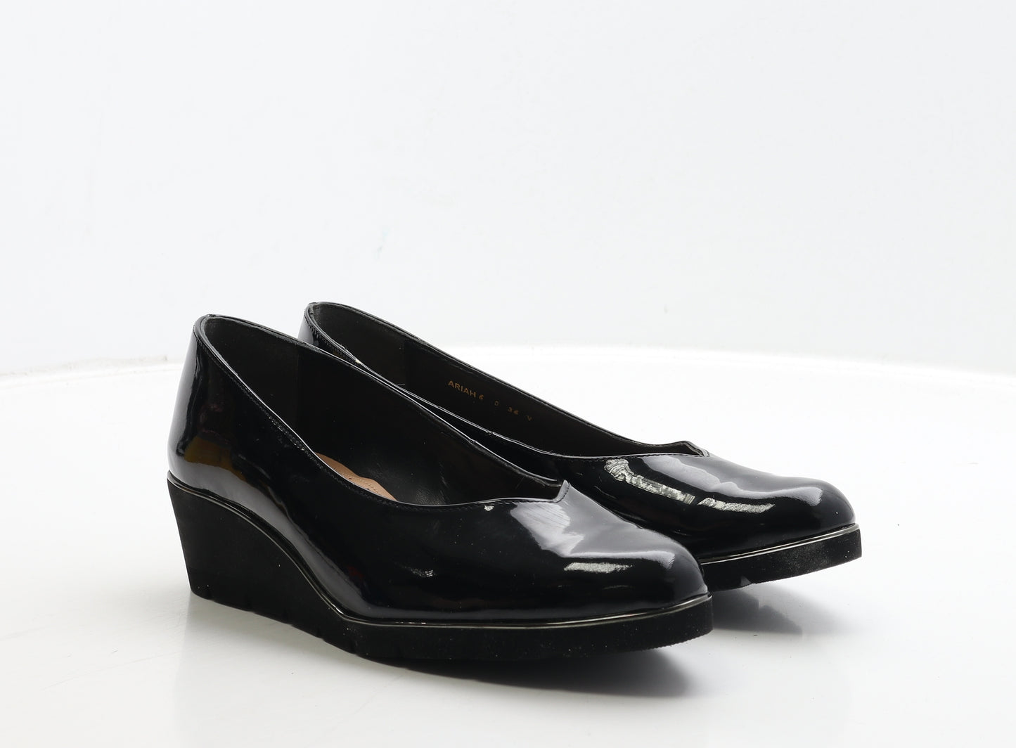 Van Dal Womens Black PVC Court Heel UK 6