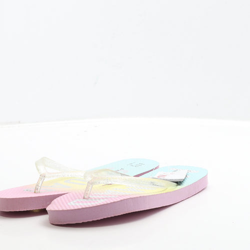 Primark Girls Multicoloured Rubber Thong Sandal UK 2 35