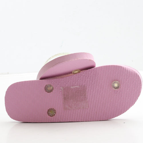 Primark Girls Multicoloured Rubber Thong Sandal UK 2 35