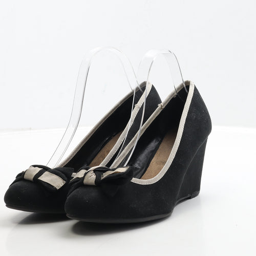 New Look Womens Black Suede Court Heel UK 6 39