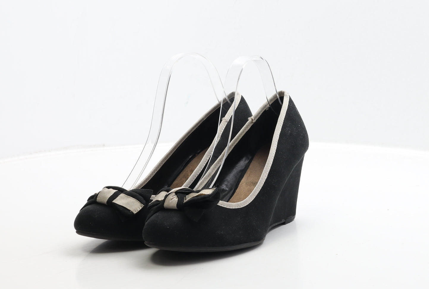New Look Womens Black Suede Court Heel UK 6 39