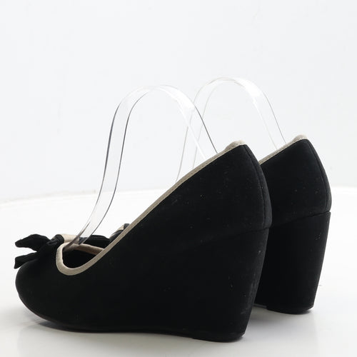 New Look Womens Black Suede Court Heel UK 6 39