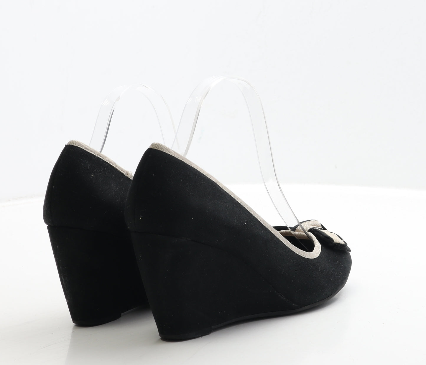 New Look Womens Black Suede Court Heel UK 6 39