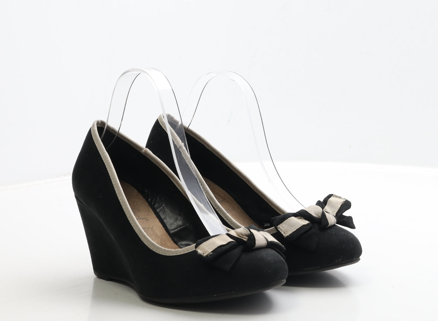 New Look Womens Black Suede Court Heel UK 6 39