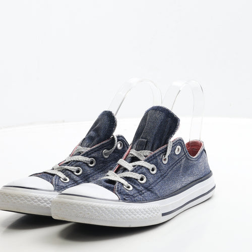 Converse Girls Blue Fabric Trainer UK 1 33
