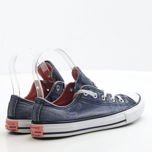 Converse Girls Blue Fabric Trainer UK 1 33