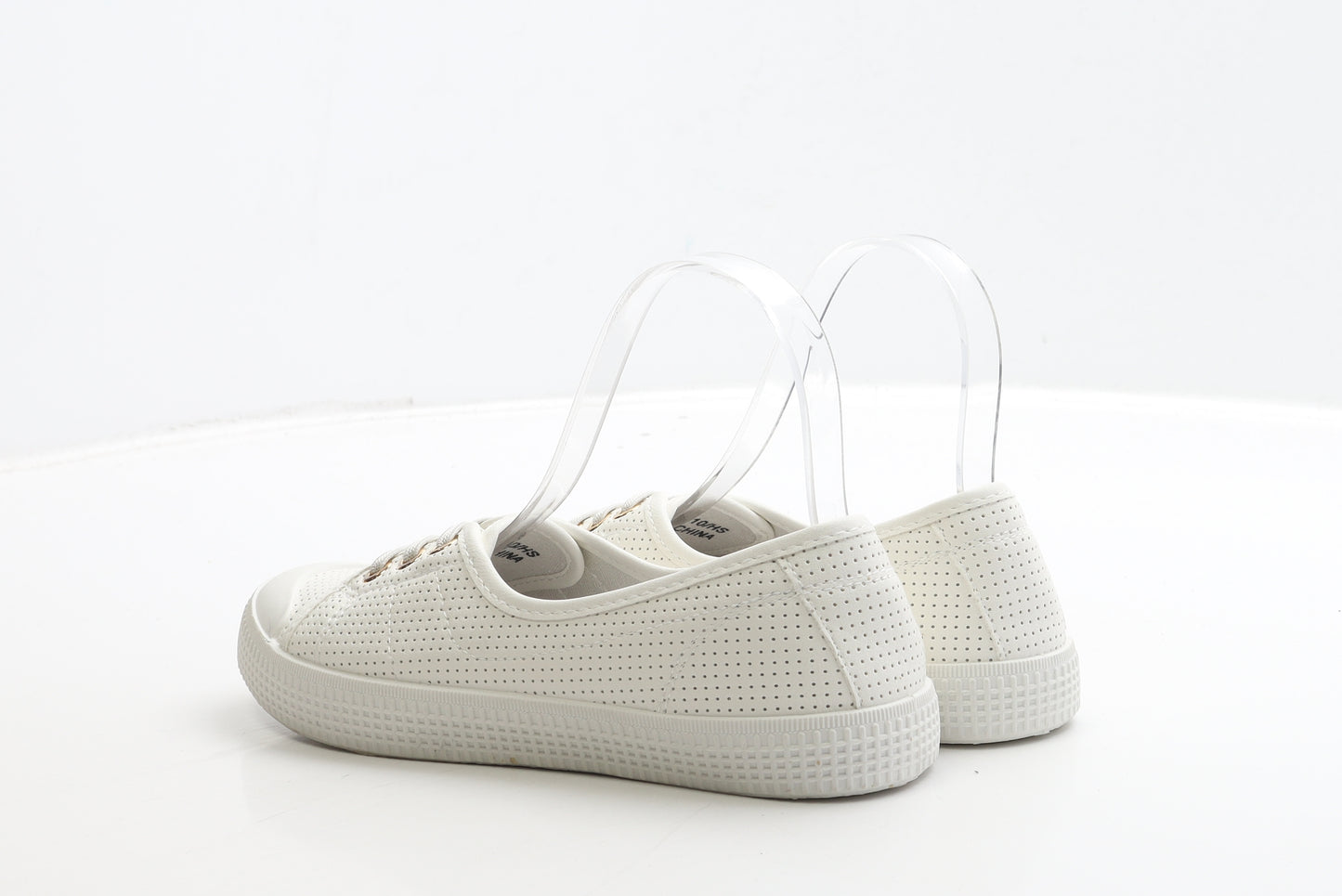 New Look Womens White Spotted Polyester Trainer UK 3 36