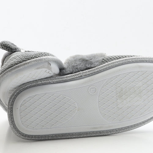 Primark Womens Grey Polyester Slip On Slipper UK 40
