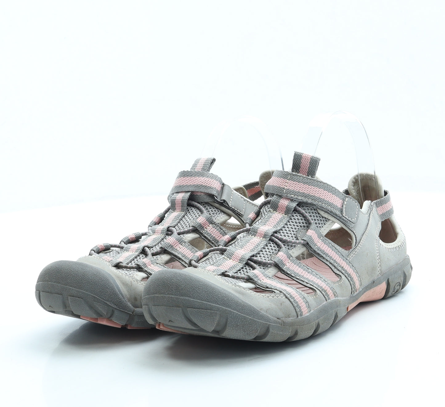 Air Fresh Womens Grey Polyester Fisherman Sandal UK 6 39 - Walking