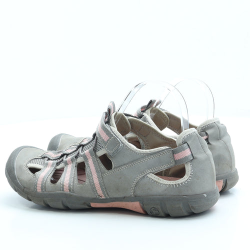 Air Fresh Womens Grey Polyester Fisherman Sandal UK 6 39 - Walking
