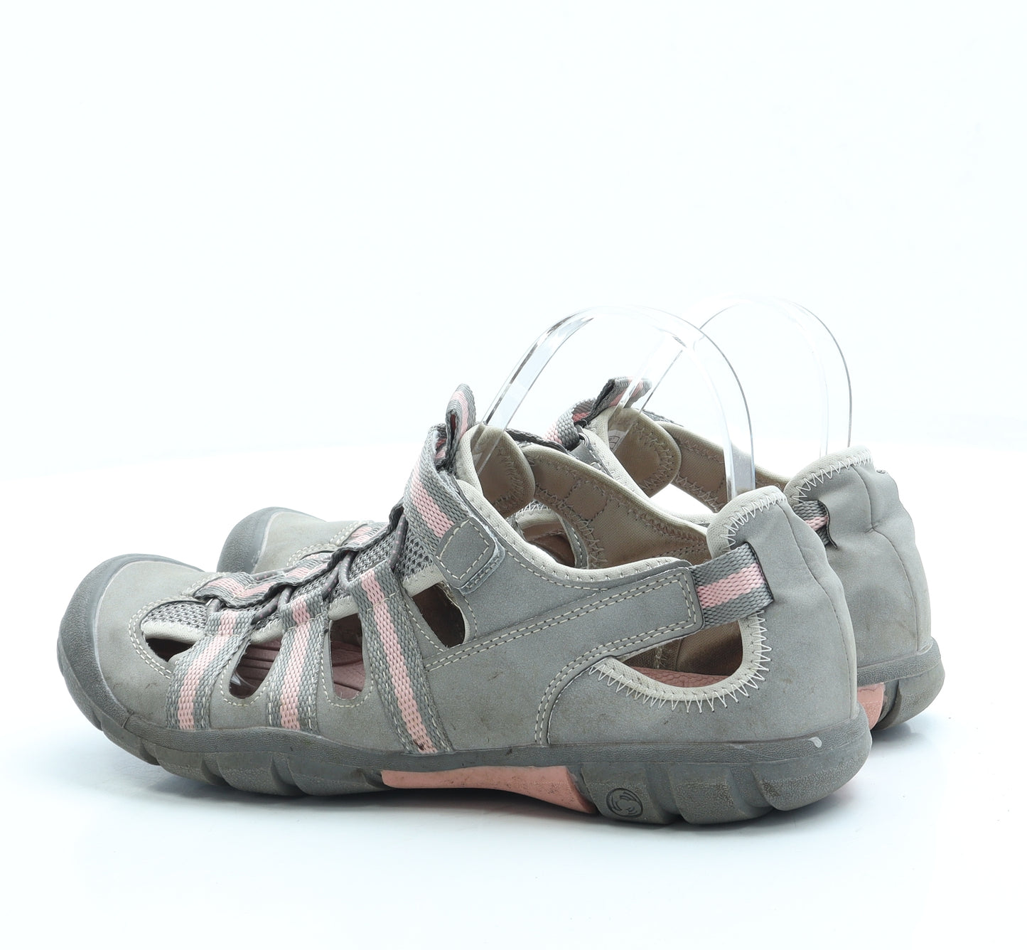 Air Fresh Womens Grey Polyester Fisherman Sandal UK 6 39 - Walking